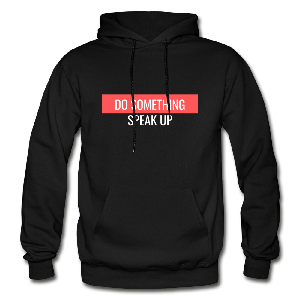 Do Something "SPEAK UP" Hoodie (Red Text) - black