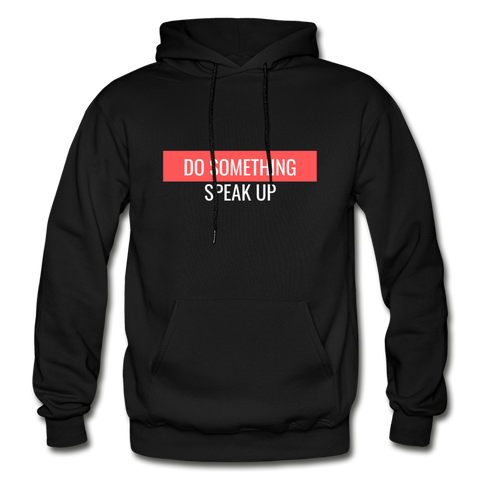 Do Something "SPEAK UP" Hoodie (Red Text) - black