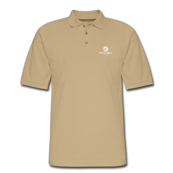 Say It Well Logo Polo - beige