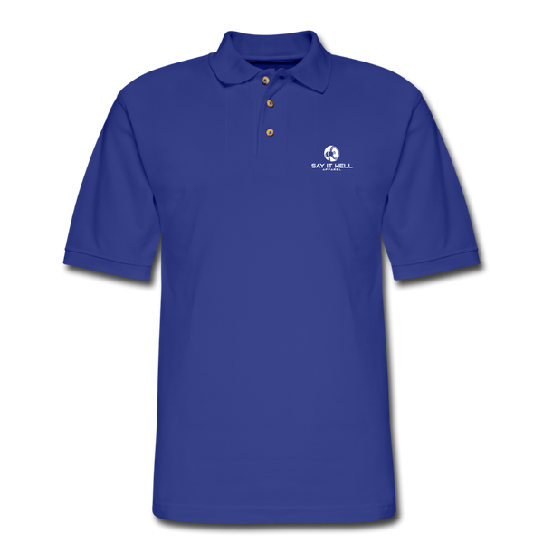 Say It Well Logo Polo - royal blue