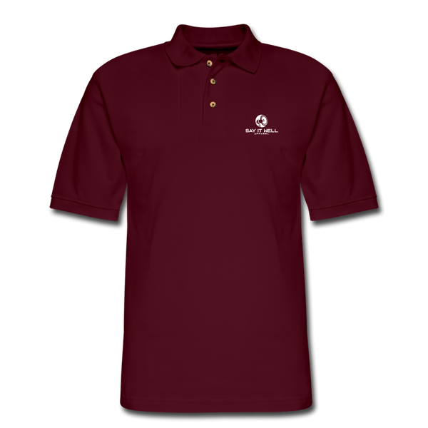 Say It Well Logo Polo - burgundy