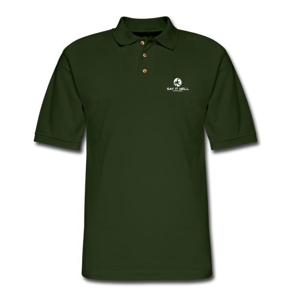 Say It Well Logo Polo - forest green