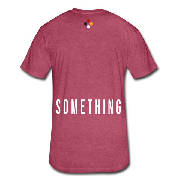 Do Something - T-shirt (wht font) - heather burgundy