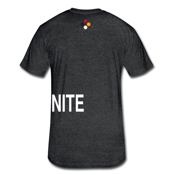 UNITE T-shirt (Continuous font - wht) - heather black