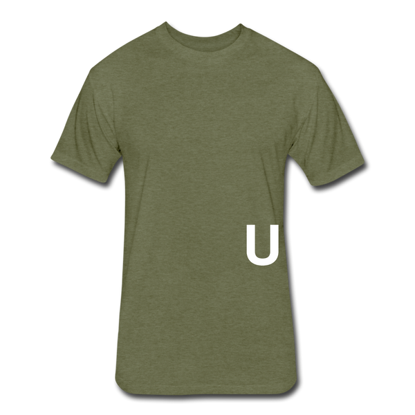 UNITE T-shirt (Continuous font - wht) - heather military green