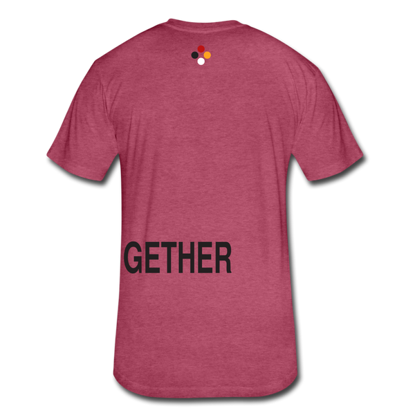 Together T-Shirt (Continuous font -Blk) - heather burgundy