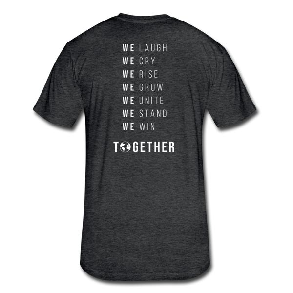 Together We - Cotton/Poly T-Shirt by Next Level (wht font) - heather black