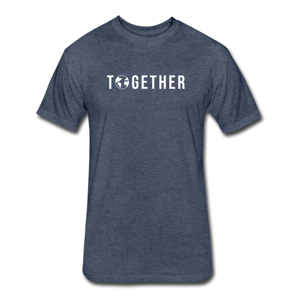 Together We - Cotton/Poly T-Shirt by Next Level (wht font) - heather navy