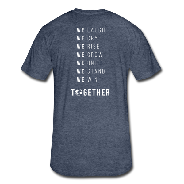 Together We - Cotton/Poly T-Shirt by Next Level (wht font) - heather navy