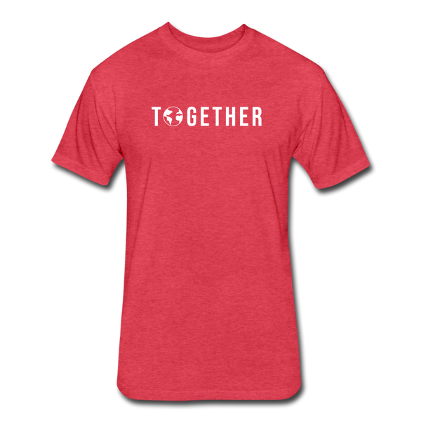 Together We - Cotton/Poly T-Shirt by Next Level (wht font) - heather red