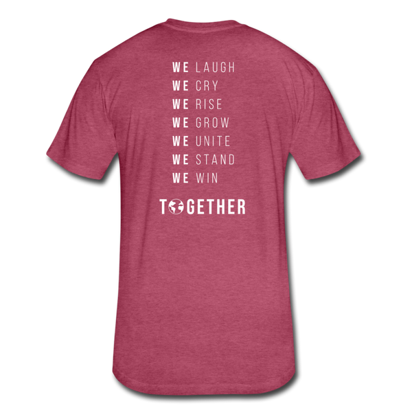 Together We - Cotton/Poly T-Shirt by Next Level (wht font) - heather burgundy