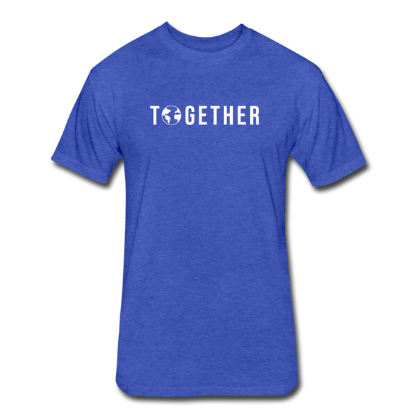 Together We - Cotton/Poly T-Shirt by Next Level (wht font) - heather royal