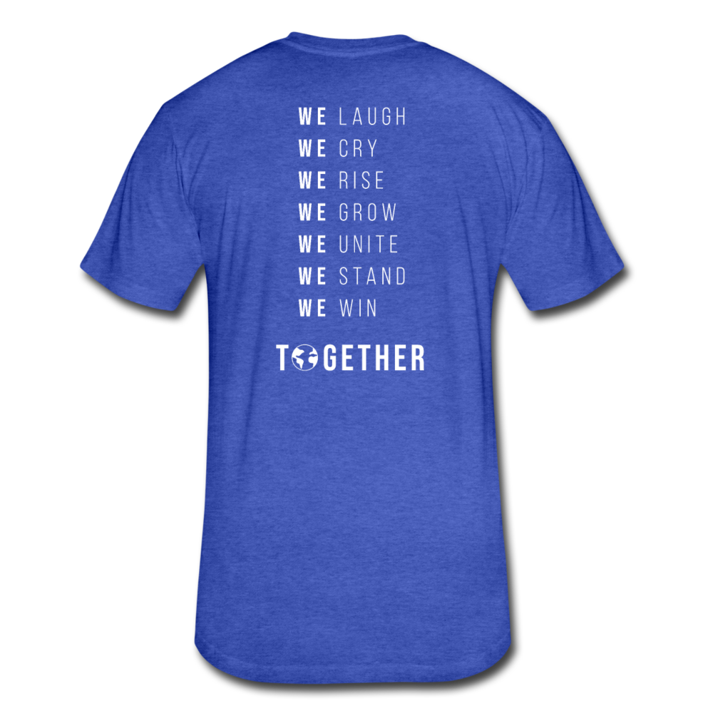 Together We - Cotton/Poly T-Shirt by Next Level (wht font) - heather royal