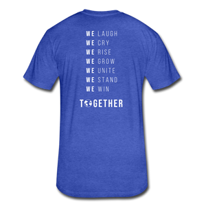 Together We - Cotton/Poly T-Shirt by Next Level (wht font) - heather royal