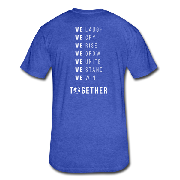 Together We - Cotton/Poly T-Shirt by Next Level (wht font) - heather royal