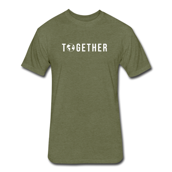 Together We - Cotton/Poly T-Shirt by Next Level (wht font) - heather military green