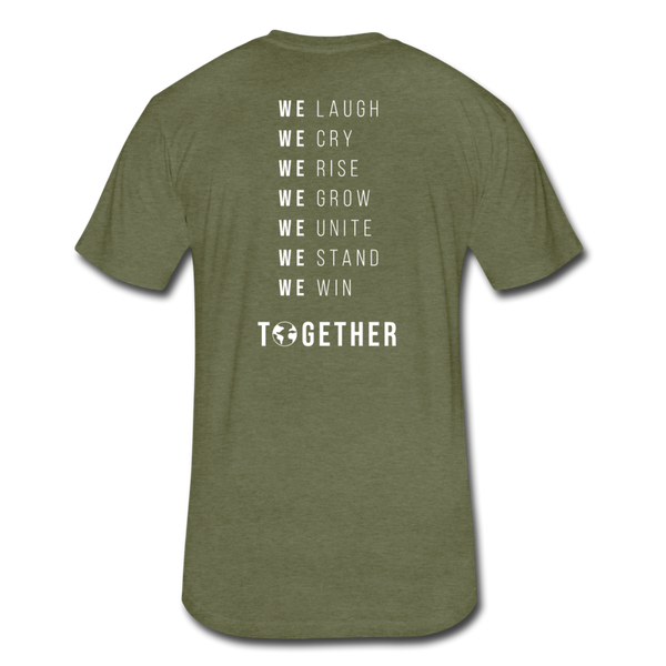 Together We - Cotton/Poly T-Shirt by Next Level (wht font) - heather military green