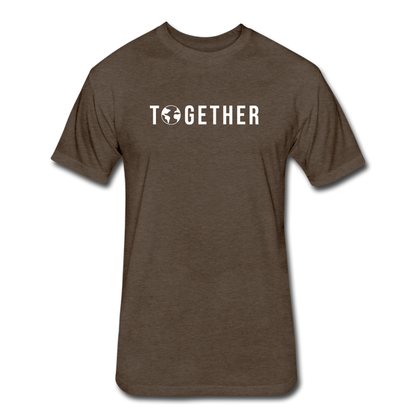 Together We - Cotton/Poly T-Shirt by Next Level (wht font) - heather espresso