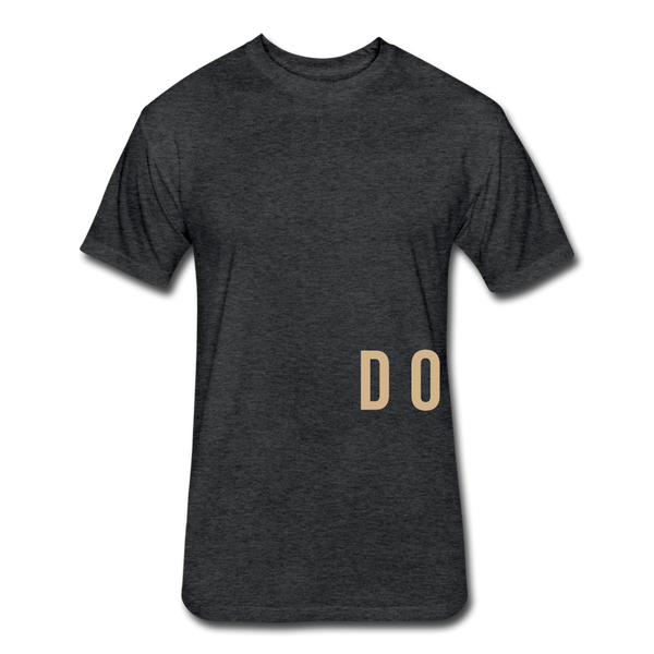 Do Something T-shirt (Continuous font - Tan) - heather black