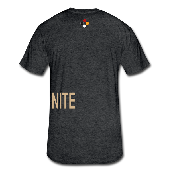 UNITE- T-shirt  - (tan font) - heather black