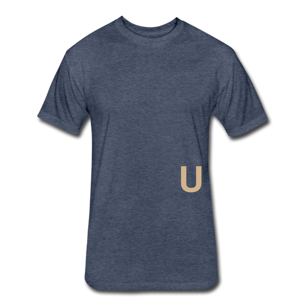 UNITE- T-shirt  - (tan font) - heather navy