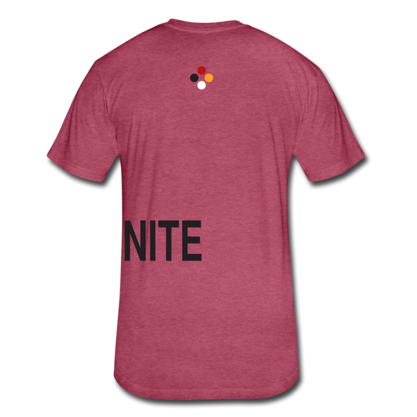 UNITE T-shirt (Continuous font - wht) - heather burgundy