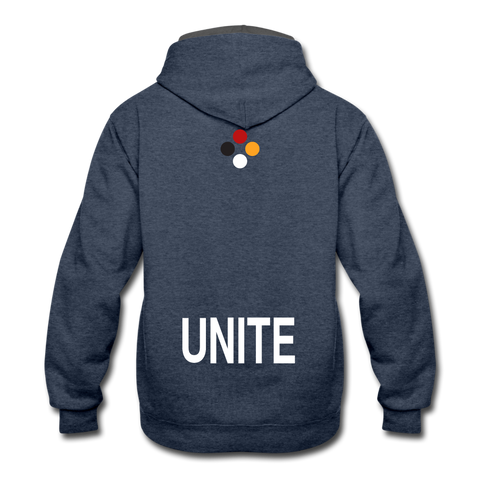 UNITE Contrast Hoodie - indigo heather/asphalt