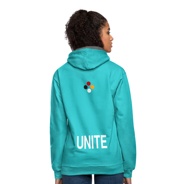 UNITE Contrast Hoodie - scuba blue/asphalt