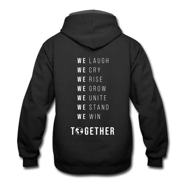 TOGETHER WE Contrast Hoodie - black/asphalt