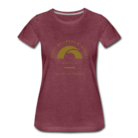 UNITY BUILDER'S Women’s Premium T-Shirt - heather burgundy