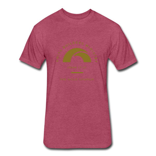 UNITY BUILDERS Fitted Cotton/Poly T-Shirt by Next Level - heather burgundy