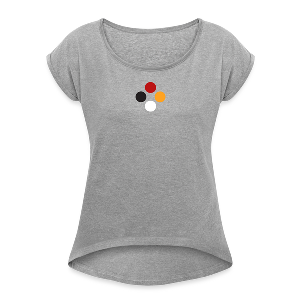 Women's Roll Cuff T-Shirt - heather gray