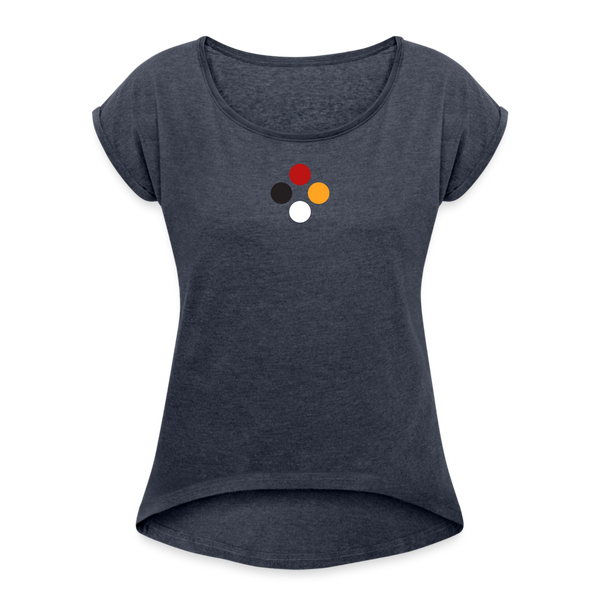 Women's Roll Cuff T-Shirt - navy heather