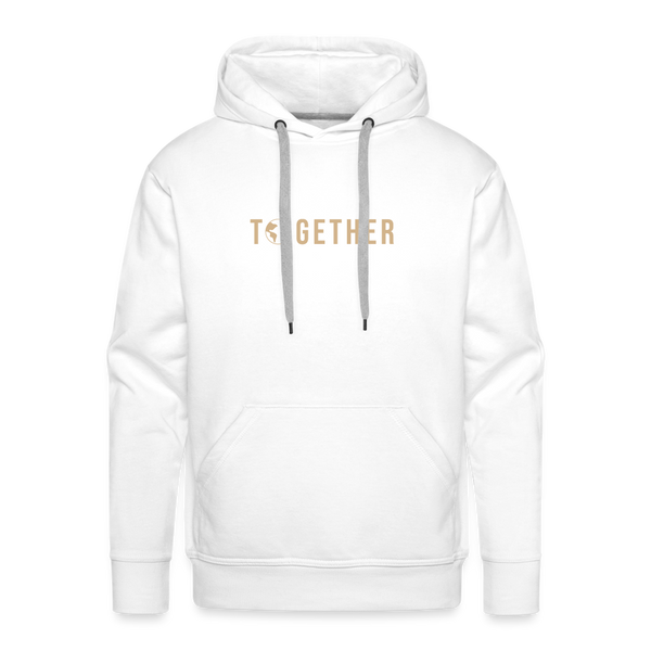 Together WE WIN MEN'S Fleece  Hoodie (Gold) - white