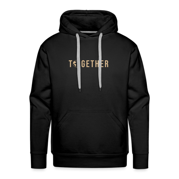 Together WE WIN MEN'S Fleece  Hoodie (Gold) - black