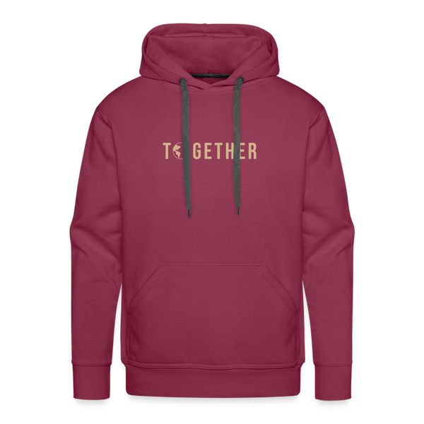 Together WE WIN MEN'S Fleece  Hoodie (Gold) - burgundy