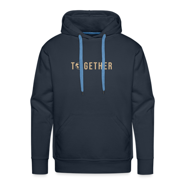 Together WE WIN MEN'S Fleece  Hoodie (Gold) - navy