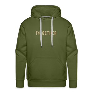 Together WE WIN MEN'S Fleece  Hoodie (Gold) - olive green