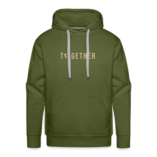 Together WE WIN MEN'S Fleece  Hoodie (Gold) - olive green